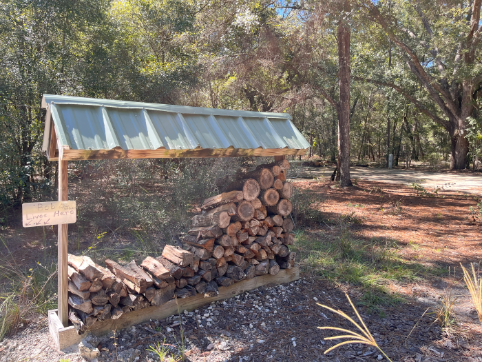 RV Campground wood storage